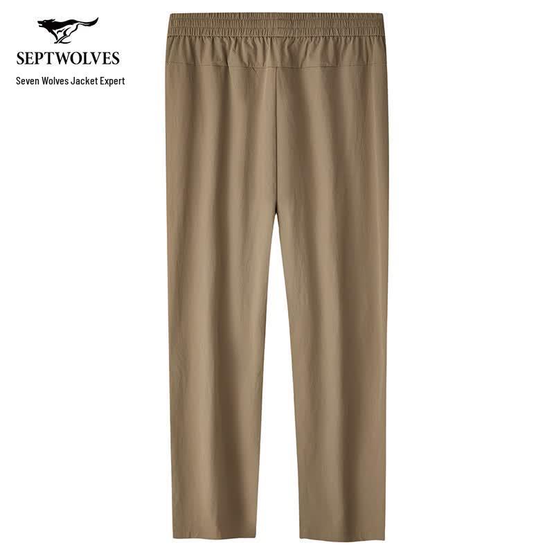 SEPTWOLVES Men's Straight-Leg Casual Trousers