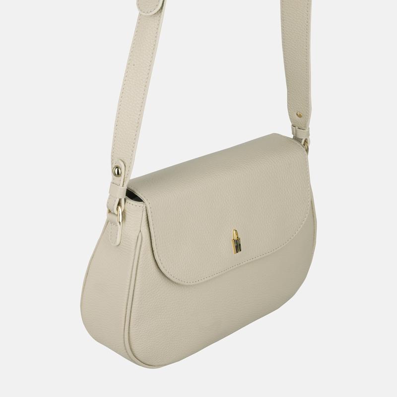 Maya - Beige Leather Handbag
