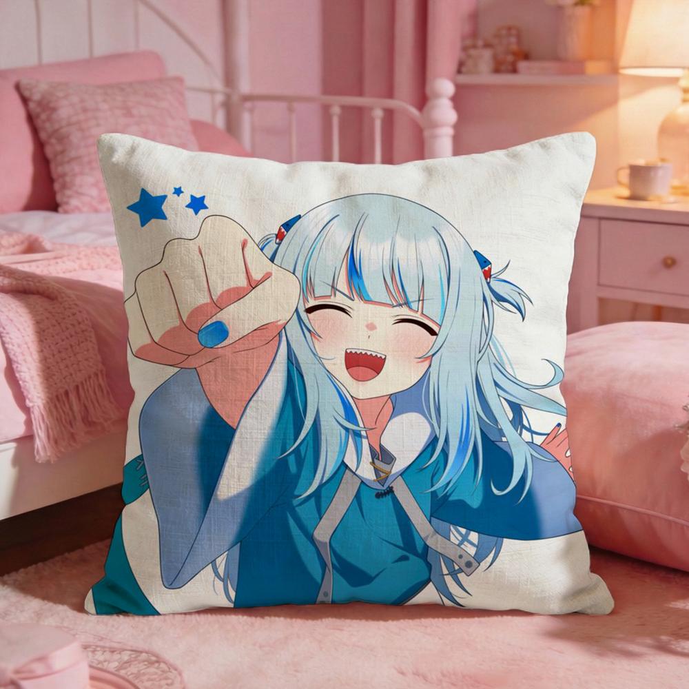 VTuber GGawr Guras Cushion Cover Premium Comfort Reversible Pillow Cove Two in One Design for Any Room Car Interior