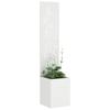 Garden Privacy Screen Canvas Floral White 32 X 150 Cm