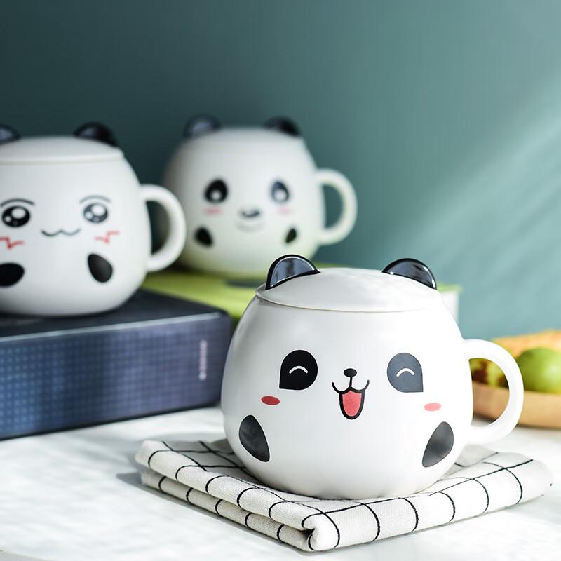 Pink Meatball Cartoon Panda Ceramic Mug Blind Box
