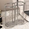 Stainless Steel Disposable Cup Holder Desktop No Punching Required Paper Cup Storage Rack Kitchen Living Room Office Cup Holder