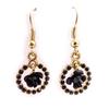 Les Trésors De Lily [J6749] - Designer Earrings 'Rosa Romantica' Black