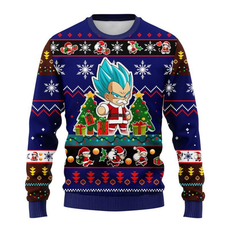 Demon Slayer 3D Print Casual Base Layer Shirt Christmas Loose Crew Neck Sweatshirt 0054