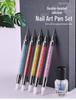 Multi-Color Double-Head Silicone Dotting & Embossing Gel Pen for Nail Art