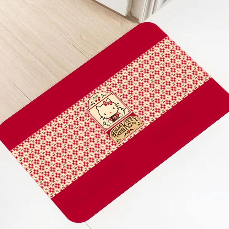 Funny Cute Cat Welcome Doormat Machine Washable Anti-slip Floor Mat Home Decor Living Room Bedroom Kitchen Entrance Foot Mats