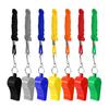 10 Stück Plastikpfeifen mit Schlüsselbändern Laute Sport Schiedsrichter Erbsenpfeifen für Trainer Notfall Überleben Verwendung Ersatz Trainerpfeife