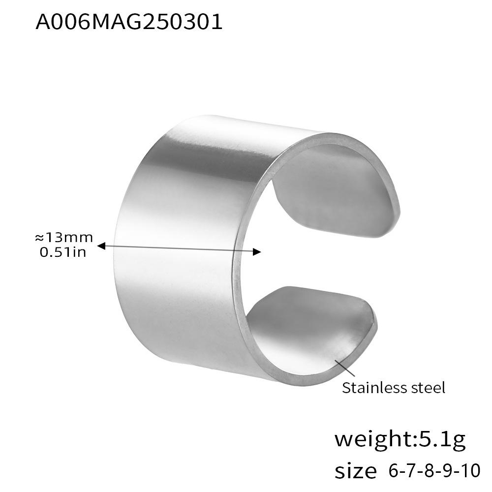 

Позолоченное светочувствительное кольцо из нержавеющей стали для женщин - преувеличенный дизайн, можно носить на указательном или среднем пальце Size 9