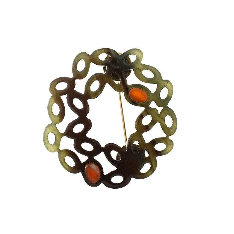 

Blucome новый дизайн акриловые геометрические полые броши для женщин и детей рубашка шляпа хиджаб булавки зелёный