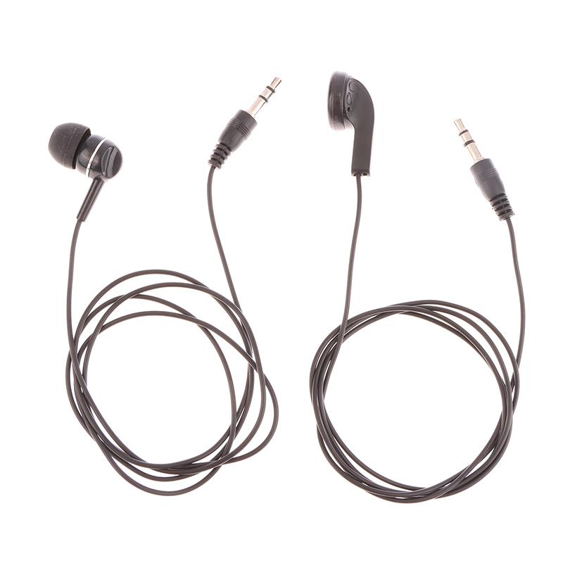 1Pc Earpiece 3.5Mm Plug Single Side Headset Headphone Dual Channel Earphone For Laptop Pc Headset