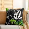 VVolcom Fashion Logo Cushion Cover Silky Short Plush Invisible Zipper Dustproof Sofa Pillow Case For Home Decor