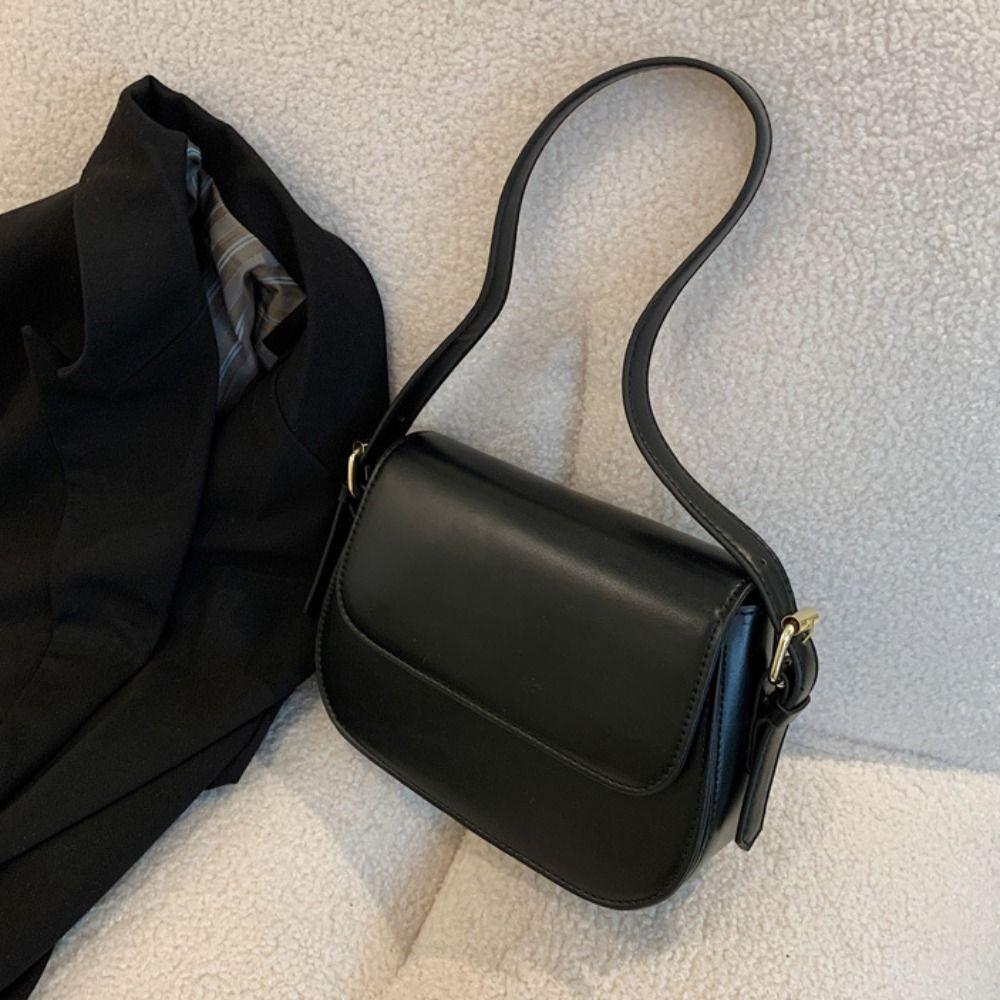 Leather PU Shoulder Bag Korean Style Women Crossbody Bag Casual Flap Crossbody Shoulder Bag  Ladies