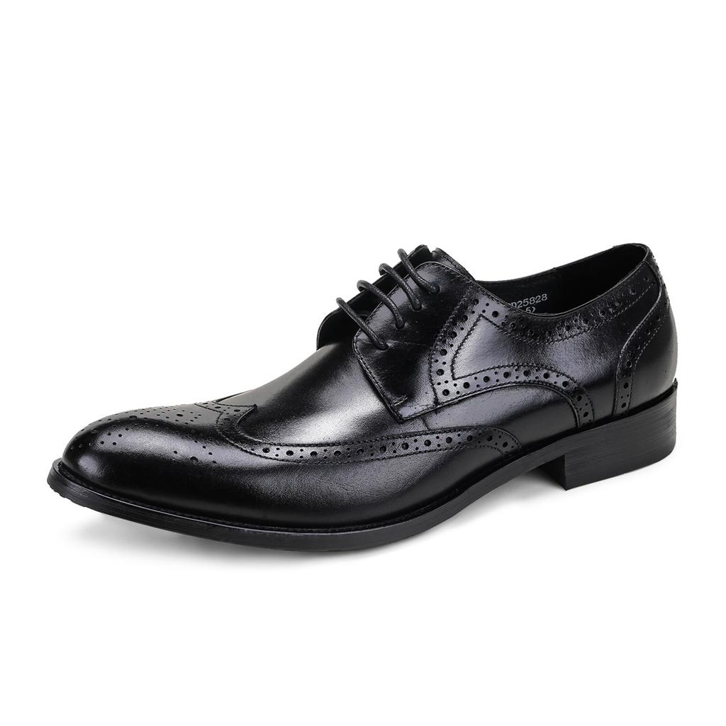 Atmungsaktive Kleiderschuhe Schnürschuhe Übergröße Hochzeitsschuhe Herren Gravierte Brogues Rindsleder Herren Business Lederschuhe