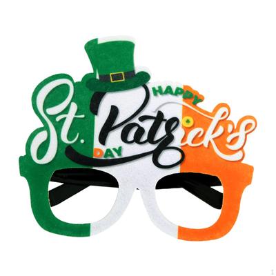 Fashion Saint Patricks Day Glasses Shamrock Decor No Lenses Top Hat Photo Props Fancy Dress