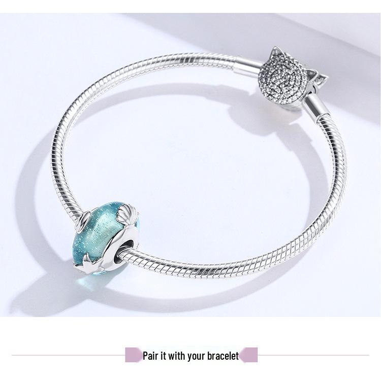 S925 Sterling Silver Ocean World Beaded Glass Jewelry