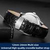 Crocodile Skin Watch Band 16mm 18mm 20mm 22mm 23mm 24mm Men Women Black Brown Genuine Leather Strap Bracelet for Any Watch Brand
