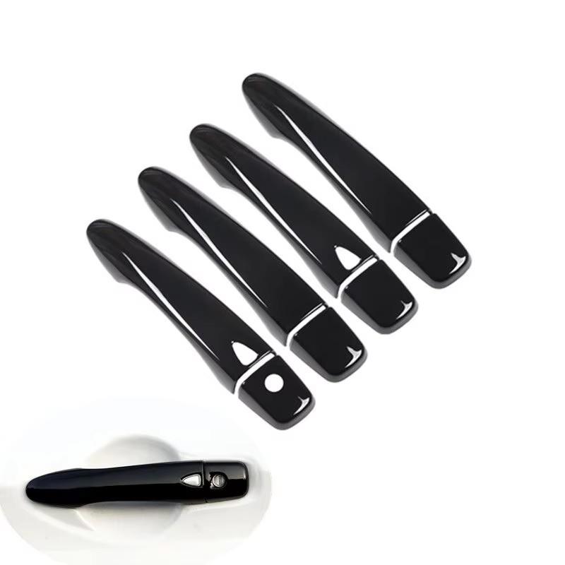 For Nissan Almera Versa MK4 N18    ABS Carbon Fiber Glossy Black Car Door Handle Cover Trims Car Styling Accessories
