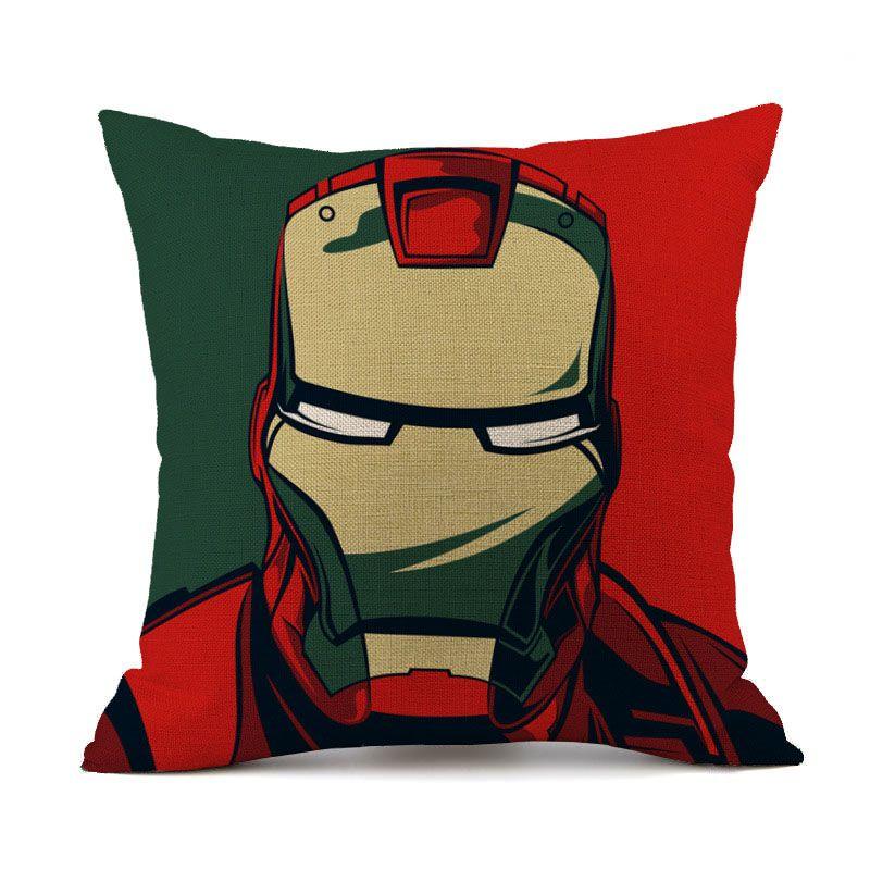 Elegante Superhelden Spiderman Ironman Superman Kissenbezug Mit Unsichtbarem Reißverschluss