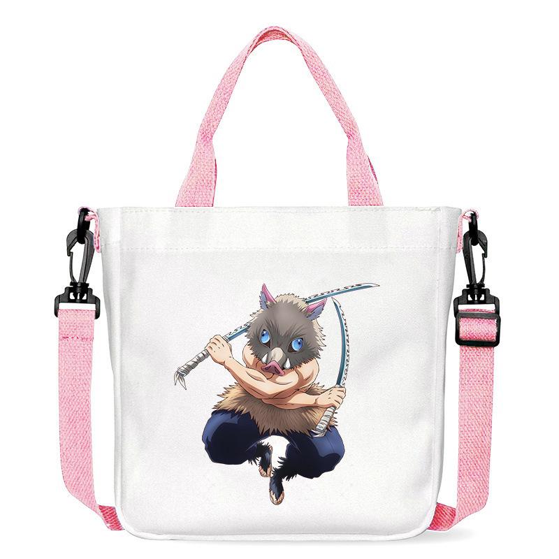 Demon Slayer: Kimetsu No Yaiba - Inosuke Hashibira Anime Print Canvas Bag for Commuter Shoulder Handbag