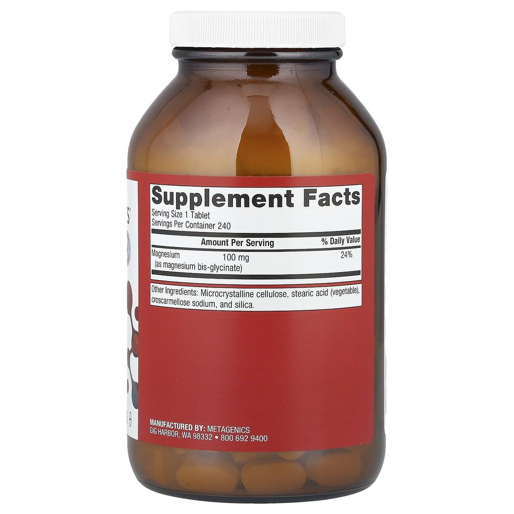 Magnesium Glycinate, 100Mg, 240 Tablets