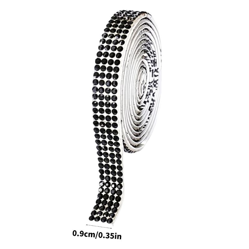 1Yard Glittering Rhinestones Ribbon 9mm Sparkling Rhinestones Ribbon for Wedding Cake Decoration Craft Embellishment