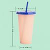 Water Cup 5 Colors Drinking Cup Color Changing Water Bottle Plastic Cold Drink Cups Iced Coffee Tea Smoothie Cup Reusable Tumble