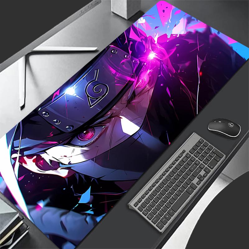 Mouse Pad Naruto Kakashi Hatake Gamer Pc Computer Hd Print Desk Mat Keyboard Anime Gaming Accessories Edge White Mousepad Carpet