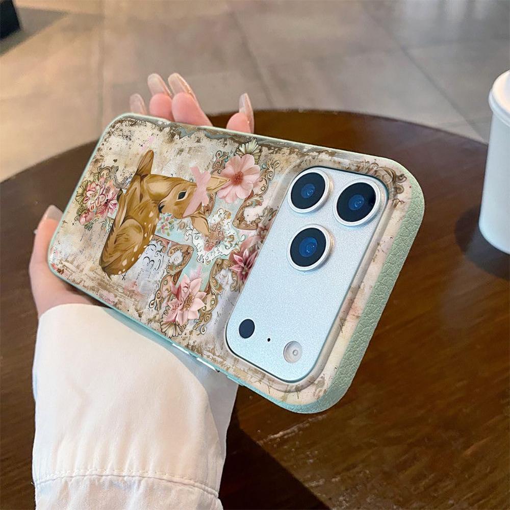 Flowers And Deer Phone Case For IPhone 17 17Air 11 13 12 14 15 16 Pro Max 16 Plus Case Soft Fashion Silicone15 Pro Cover Case