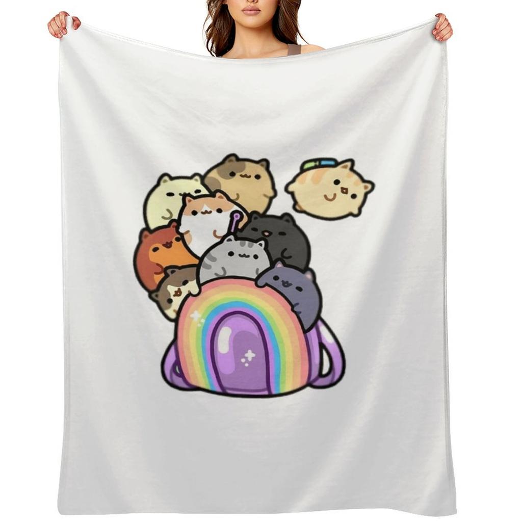 Bag Of Cats Throw Blanket Quilt anime For Sofa Thin Travel Blankets