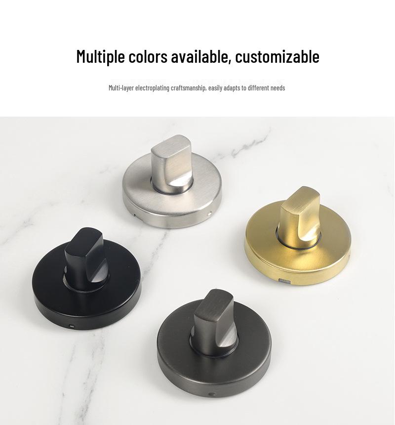 Universal Keyless Bathroom Door Lock Set, Multi-Color Options for Home or Hotel