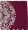Burgundy Mandala Shower Curtain Boho Floral Pattern Elegant Bathroom Decor Linen160X180