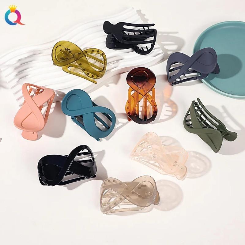 Fashion Matte Flat Hair Claw Clip No Slip Plastic Alligator Hair Clamp Jaw Clips for Women Girls Strong Ponytail Holder