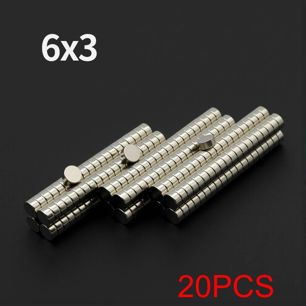

6x3mm Powerful Neodymium Magnet N35 NdfeB Permanent Magnetic imanes Round Super Strong Fridge Magnets DIY