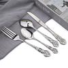 AJOYOUS 30Pcs Cutlery Set Stainless Steel Dinnerware Kitchen Flatware Knife Fork Tea Spoon Western Tableware Mirror Silverware