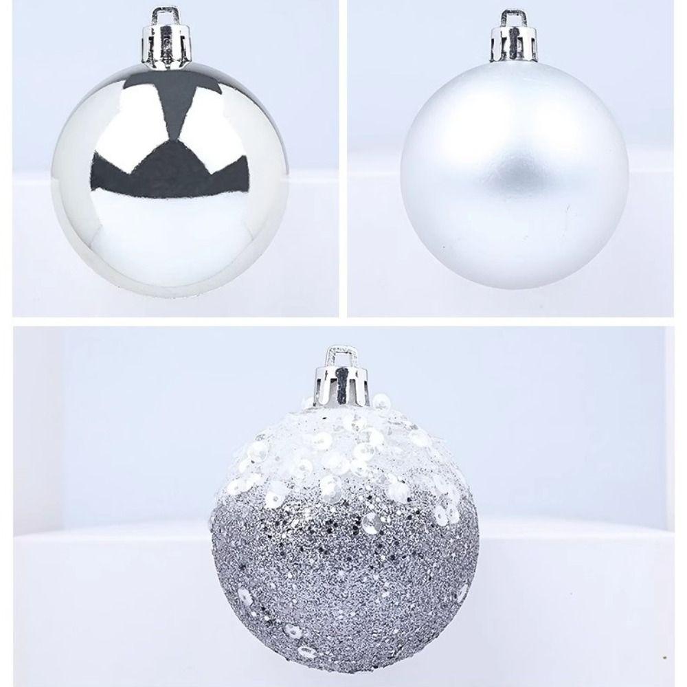 9pcs Creative Christmas Ball Set 6cm Hanging Ornament DIY Supplies Christmas Tree Pendant  Room