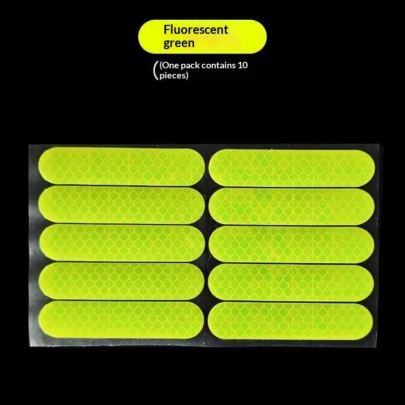 Helmet Reflective Stickers 10Pcs High Visibility Self Adhesive for Motorcycle Cycling Daily Riding Use