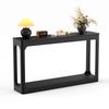 140cm Long, Curved Side Table with Storage, a Two-Tier Storage Table for Behind the Sofa, the Entrance Area, the Hallway and the Foyer. Black