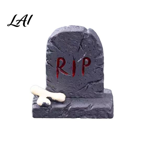 Small Horror Statue Decor Halloween Miniature Resin Ornaments Micro Landscape Desktop Decor Secret Room Scenery Scene Accessories for Fish