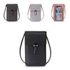 Women Transparent Touch Screen Mini Phone Pouch Shoulder Strap Mobile Bag With Snap Closure