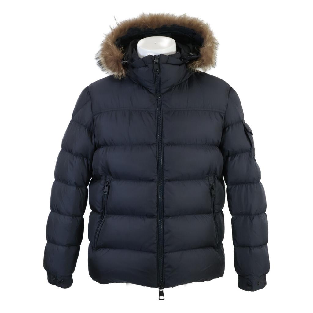 MONCLER MARQUE Marc fur down jacket Jacket 1 NavyUsed
