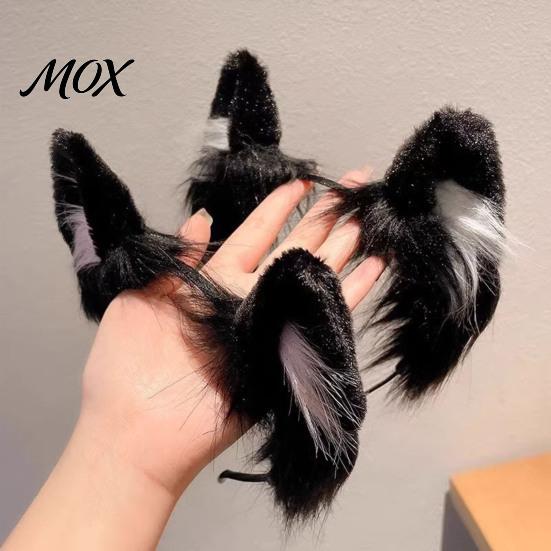 Carnival Masquerade Props Cat Ears Headband, Soft Fuzzy Headband for Men Women, Furry Hairhoop Faux Fur Animal Headwear Cosplay Costume Halloween