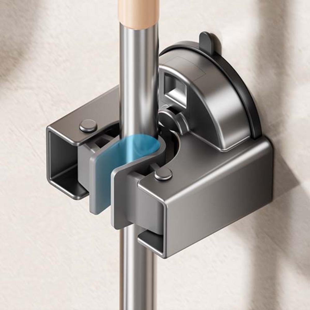 Self-Adhesive Bathroom Mop Hook Broom Wall Storage Hook Suction Cup Mop Holder  Bathroom
