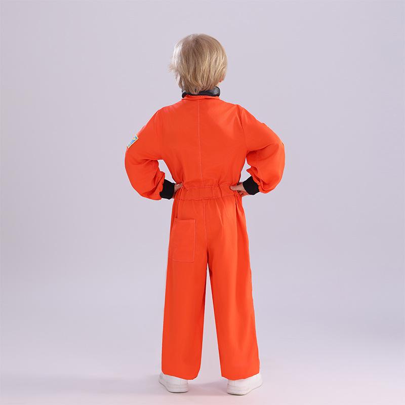 Kinder Halloween Astronauten-Raumanzug Kostüm - Weltraum-Thema Rollenspiel Outfit