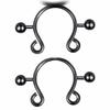2 stuks/set Stalen Nep Tepel Niet-doorborende Ringen Niet-doorborende Lichaamssieraden Lingerie Matching