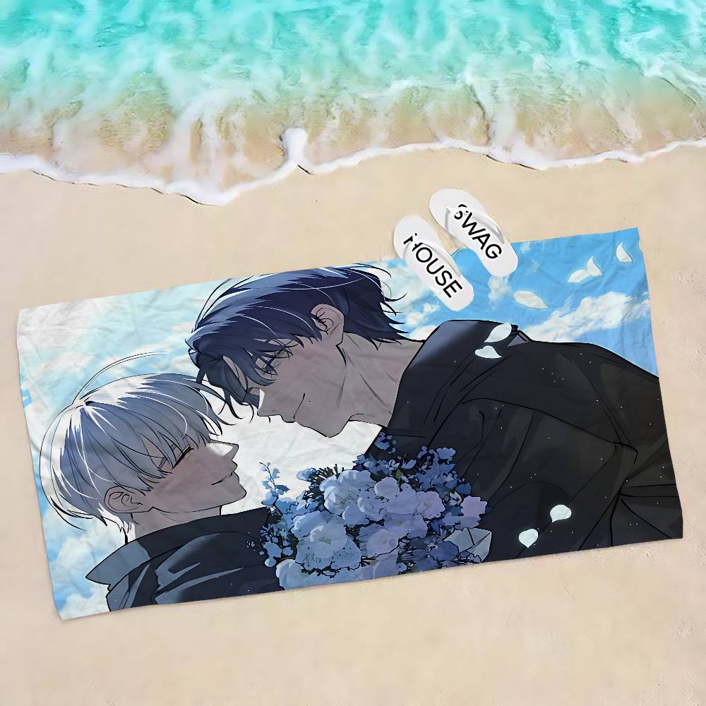 The Hunters Gonna Lay Low Bl Anime Beach Swimming Towel Soft Absorbent Washcloth Children's Gifts for Kids Travel Camping Gym