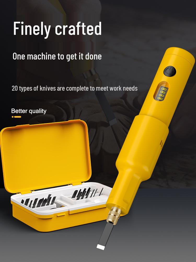 Lithium Battery Electric Engraving Knife Set: Handheld Woodworking Chisels for Carpenter & Bonsai Root Carving