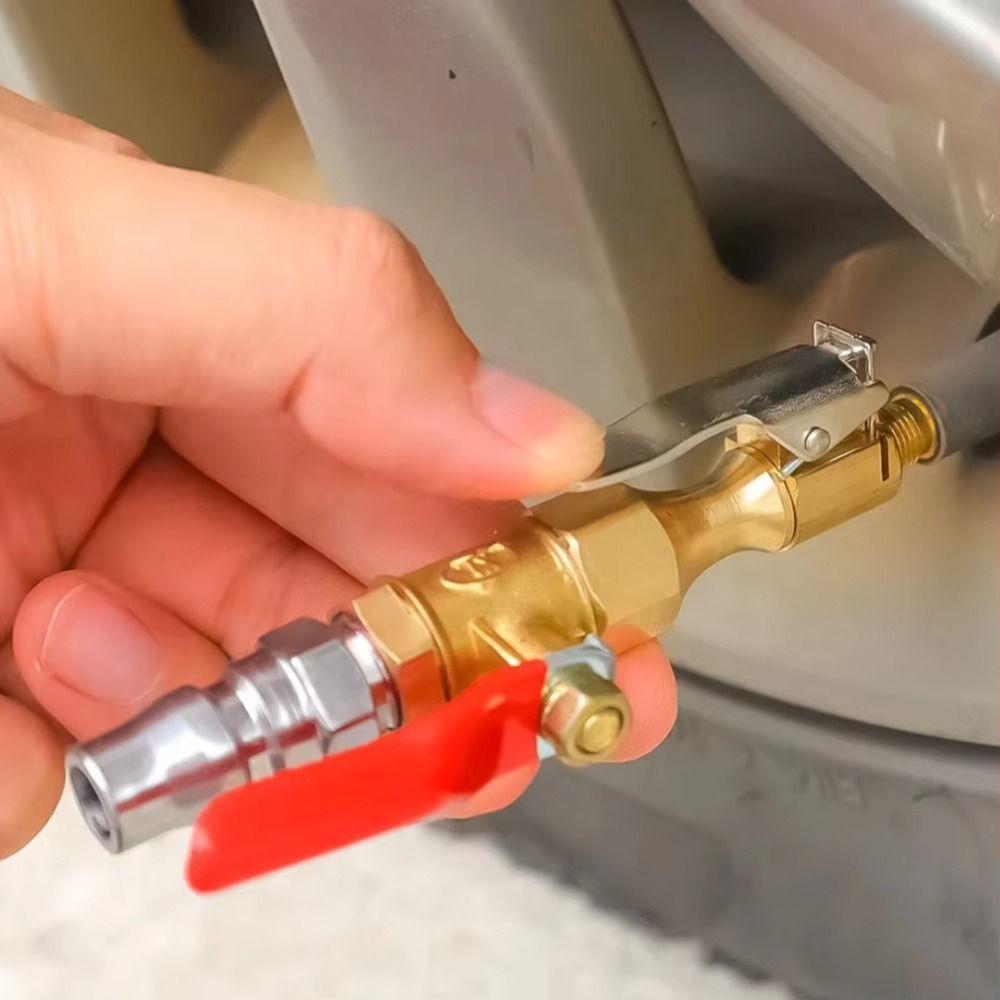 With Clip Tire Inflator Chuck Quick Release Quick Air Chuck Air Compressor Adapter SUV Maintenance