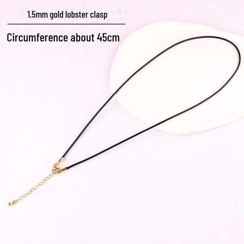 

Намисто з воскової мотузки ручної роботи з мідною пряжкою для нефритового кулона. Ювелірні аксесуари своїми руками