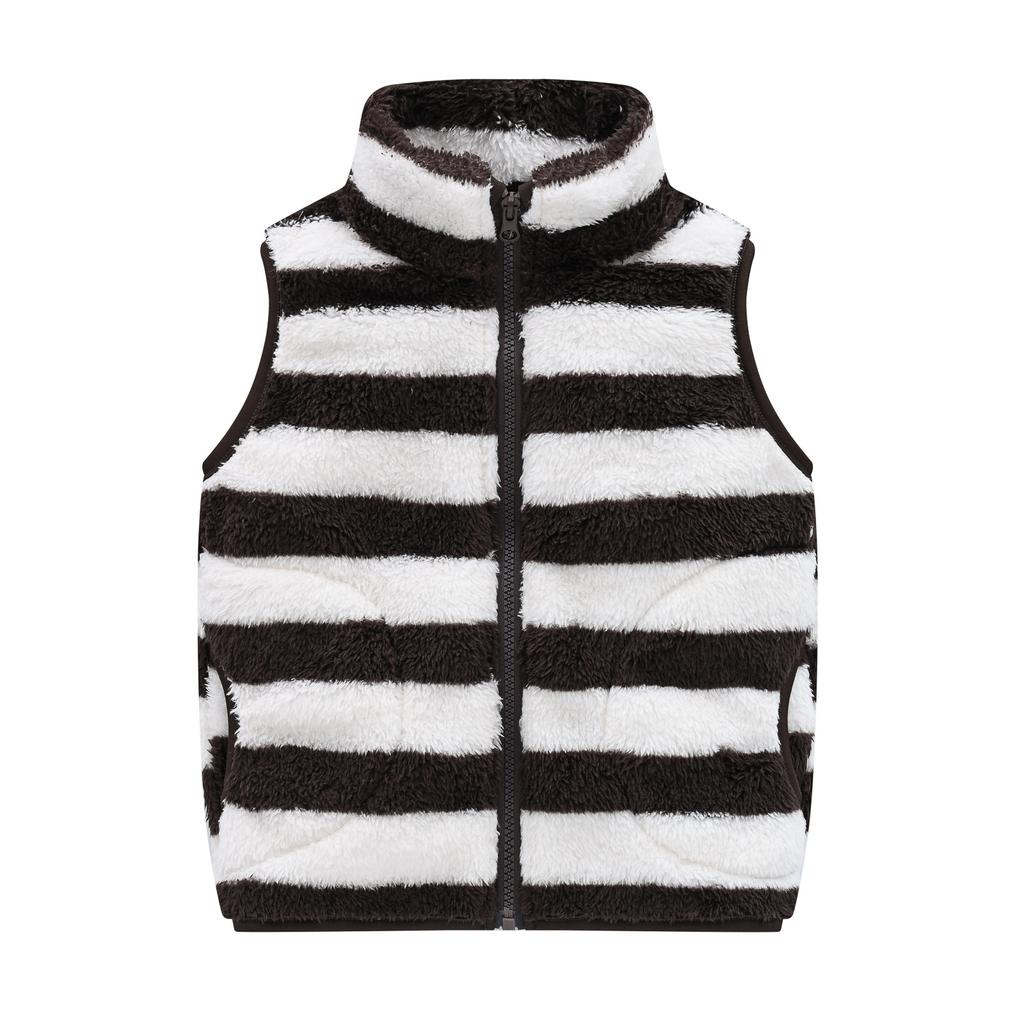 Lässige warme Samtweste für Jungen und Mädchen in mittlerer und großer Kindergröße, koreanische Version mit Taschen, Stehkragen, Pulloverweste, Jacke