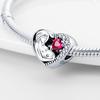 Copper Heart Mother'S Love Series Charms Beads Fit Original Fine Bracelets Diy Jewelry Gifts